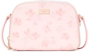 Kate Spade New York Сумка через плечо из кожи Saffiano с тиснением, двойная молния, светло-розовая с разноцветными элементами 11094837