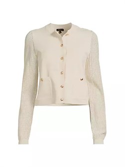 Capsule 121 The Day Capsule кардиган 121 с длинными рукавами и перфорированными вставками, 70% вискоза, 30% полиэстер 10042675