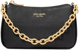 Kate Spade New York Женская кроссбоди-сумка из фактурной черной кожи с двумя способами ношения 11105834