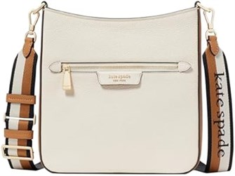 Kate Spade New York Цветная кожаная сумка-мессенджер на молнии с отделкой из искусственного замша, размер 23.5 х 22.2 х 7 см 11048571