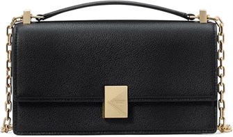 Kate Spade New York Голубая мини-сумка через плечо с клапаном из стеганого денима и замшевой кожи, с цепочкой в качестве ремешка 11061406