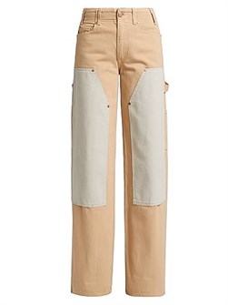 Джинсы из жёсткого денима Olympia с высокой посадкой и карманами от Ulla Johnson, 100% хлопок 11036744