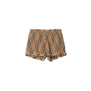 Шорты из хлопкового поплина с принтом Burberry Check, с эластичным поясом, 100% хлопок 10044633