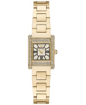 Emporio Armani Женские золотистые кварцевые часы с браслетом из нержавеющей стали, 20 мм 11051134