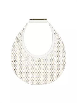 Staud Сумка Moon из плетёной бумаги с верхней ручкой, размеры 30 см x 34 см x 7 см 10044439