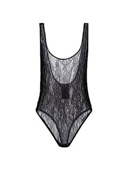 Боди из стрейчевого кружева с глубоким вырезом и фиксированными бретелями от Wardrobe.NYC, Португалия 11034799