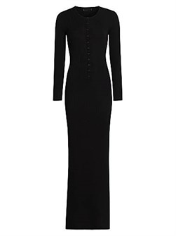 Nili Lotan Платье-свитер Roxy из мериносовой шерсти с пуговицами и длинными рукавами 11035297