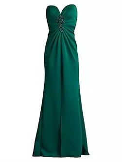 Платье из неопрена с сердцевидным вырезом и центральным разрезом, Sho by Tadashi Shoji 10044425