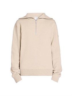 Лонгслив из смесового хлопка Courreges с узким воротником и длинными рукавами Trucker 11023728