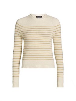 Стильный полосатый кашемировый лонгслив Fabiana Filippi, 100% кашемир, Италия 11019649