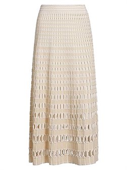 Миди-юбка Larken от Simkhai с эластичным поясом и ажурным дизайном из 83% вискозы и 17% полиэстера 11035936