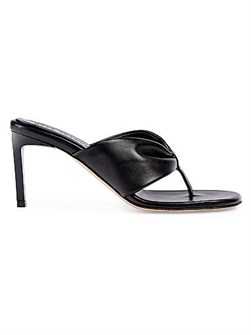 Кожаные сандалии Wrap 70MM от Dear Frances с открытым носом и минималистичным дизайном 11031449