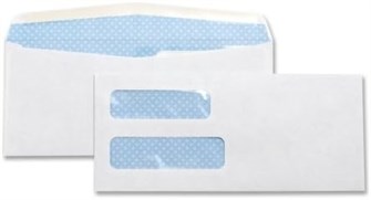 Bsn Оптовая упаковка из 5 коробок - белые бизнес-конверты с двойным окном, №10, 10,5 см ? 24 см, 500 шт. 11078385