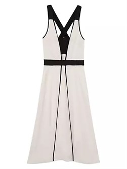 Reiss Сарафан миди Valencia A-Line с глубоким V-образным вырезом и перекрещивающимися бретелями, 83% вискоза 10043482