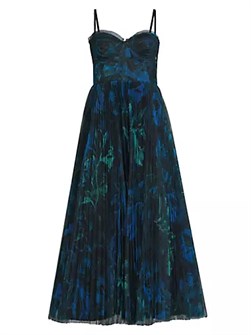 Платье А-силуэта Carley с цветочным принтом от Hutch, бюстье с чашечками на косточках 10046277