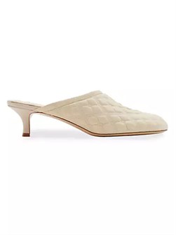 Элегантные мюли Burberry из стеганой кожи с вышивкой Equestrian Knight и подъемом 10044339