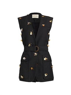 Жилет Twyla с поясом из хлопкового смеси и вышивкой пайетками от Ulla Johnson 11036734