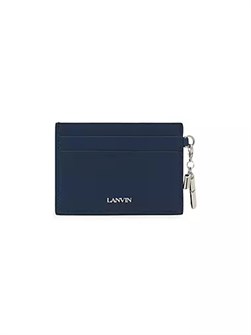 Lanvin Кожаный кардхолдер Sequence с серебристыми и золотистыми металлическими элементами и отделкой из кожи 10043945