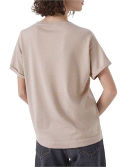 Футболка Brunello Cucinelli с металлическим эффектом, свободного кроя, 51% кашемир, 22% шелк, 20% нейлон 11040172