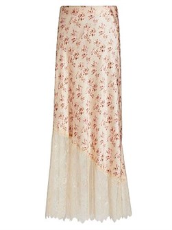 Шелковая юбка с кружевной отделкой и цветочным принтом Florian, Cami 10043035