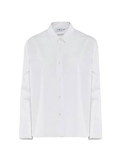 Callas Milano Поплиновая рубашка Sirene с задним боком из шёлкового твилла Milano, 97% хлопок, 3% эластан 11034224