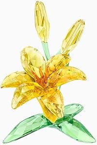 Swarovski Хрустальная жёлтая лилия, размер 9.4 x 8.6 x 6.5 см, 630 граней, символ счастья и удачи 11041864