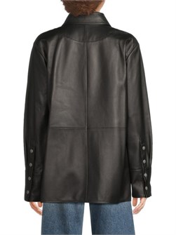 Кожаная куртка Bally Caprice с отложным воротником, нагрудными карманами и кнопочной застежкой 11040145