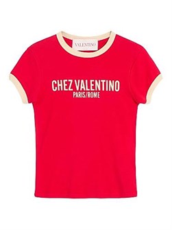 Футболка Valentino Garavani из хлопкового джерси с принтом Chez Valentino, 100% хлопок, произведено в Италии 11032994