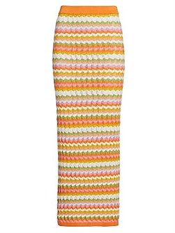 Макси-юбка с узором шеврон Ronny Kobo Wilkins, эластичный пояс, вискоза и нейлон 11010190
