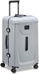 Delsey Paris Серый жесткий чемодан, 73x42x36 см, 89 литров, двойные колеса, система двойного замка TSA 11070728