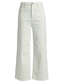 Укороченные брюки The Anchor с контрастной полосой от Frame, из смеси хлопка с эластаном 10042000