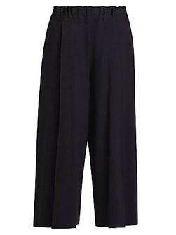 Широкие брюки Campagne от Issey Miyake с эластичным поясом и карманами из 50% хлопка и 47% нейлона 11034558