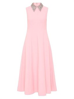 Макси-платье Isabella от Rebecca Vallance с воротником, украшенным стразами, облегающей талией и карманами 11031129