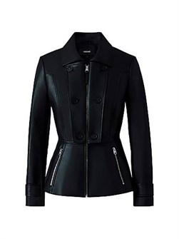 Кожаная куртка Mackage Barbara с поясом, длинными рукавами и карманами на молнии 11031378