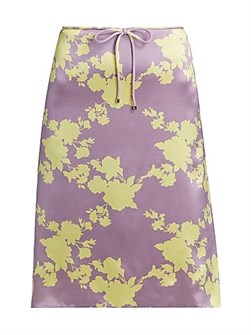 Шелковая миди-юбка с принтом диких роз от Versace, Италия, 100% шелк 11034434