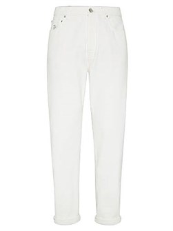 Джинсы Brunello Cucinelli с пятью карманами, классический крой, 100% хлопок, производство Италия 11036167