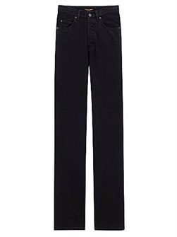 Джинсы Saint Laurent с высокой талией, свободного кроя, 100% хлопок, производство Италия 11031340