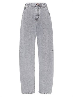 Джинсы Brunello Cucinelli из натурального денима с молнией и пуговицей, 100% хлопок, Италия 11031385