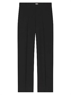 Узкие брюки из технической шерсти Givenchy с кнопочной застёжкой и клипсой 2G, произведено в Италии 11031827