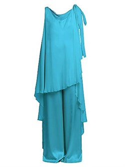 Комбинезон с запахом из атласного шелкового микса от Alberta Ferretti, итальянское качество и верх из крепдешина 11031370