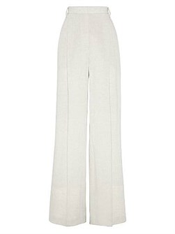 Brunello Cucinelli Широкие льняные брюки с украшением Monili, 97% лен, Италия 11031790