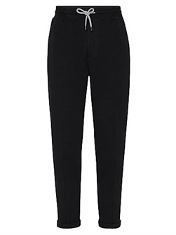 Brunello Cucinelli Брюки из двойного хлопкового французского терри с деталями Crete, 65% хлопка, Италия 11035799