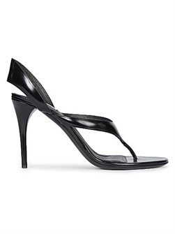 Женские кожаные сандалии Alaia Tong 90MM с открытым носом и резиновой подошвой 11035332