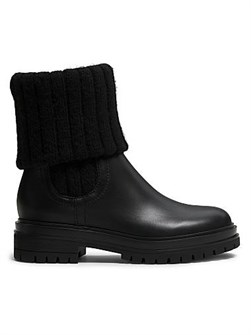 Gianvito Rossi Ботинки Tenney Foldover из премиальной итальянской кожи с резиновым протектором и круглым носком 11034738