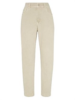 Джинсы Brunello Cucinelli из комфортного денима свободного кроя с застежкой на молнию и кнопку 11031873