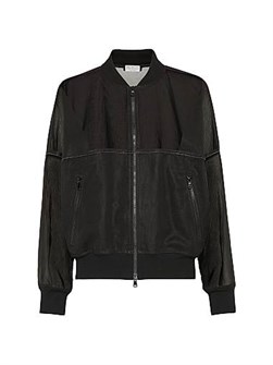 Бомбер из органзы Brunello Cucinelli с блестящей отделкой и двухсторонней застежкой 11035767