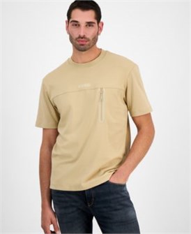 Hugo Boss Мужская футболка Boss с коротким рукавом и вертикальной застёжкой на молнии, расслабленного кроя 11020071