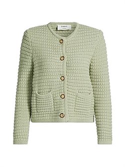 Кардиган из хлопкового микса Gaspard от ba&amp,sh с длинными рукавами и накладными карманами 10042501