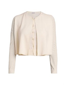 Кардиган из шерсти Loewe с драпированной конструкцией и пуговицами, изготовленный в Италии 11036781