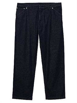 Джинсы из денима в стиле шеврона от Prada с эффектом делаве, свободного кроя, из 100% хлопка, широкие 11031387